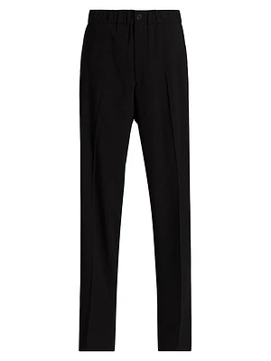 Crease-Front Wool Trousers