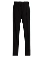 Crease-Front Wool Trousers