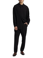 Crease-Front Wool Trousers