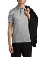 Lux Silk-Cotton Jersey Polo Shirt