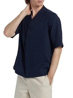 Seersucker V-Neck Shirt