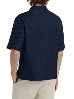 Seersucker V-Neck Shirt