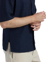Seersucker V-Neck Shirt