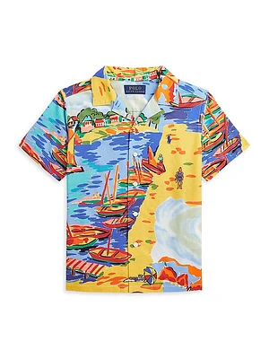 Little Boy's & Andy Watercolor Short-Sleeve Shirt