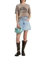 Denim Belted Miniskirt