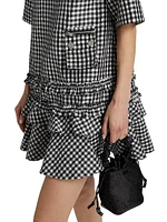 Gingham Taffeta Minidress