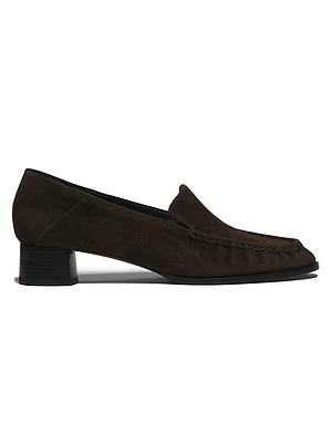 Nadia Suede Heeled Loafers