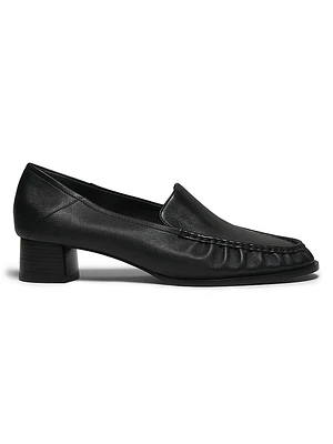 Nadia Leather Heeled Loafers