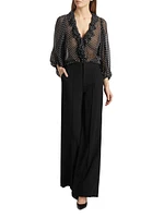Betsie Ruffled Silk-Blend Chiffon Blouse