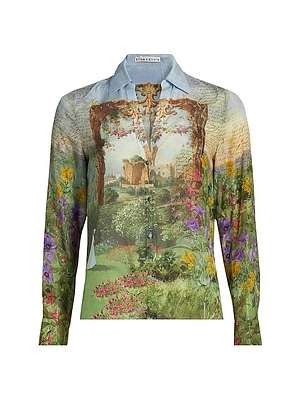 Eloise Printed Silk Blouse