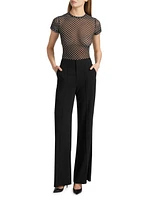 Tess Polka Dot Sheer Crewneck T-Shirt