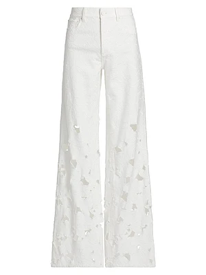Weezy High-Rise Embroidered Eyelet Jeans