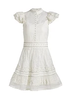 Vernita Lace Ruffle Minidress