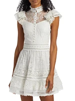 Vernita Lace Ruffle Minidress