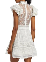 Vernita Lace Ruffle Minidress