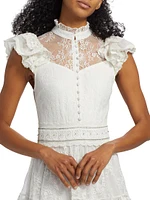 Vernita Lace Ruffle Minidress