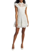Vernita Lace Ruffle Minidress