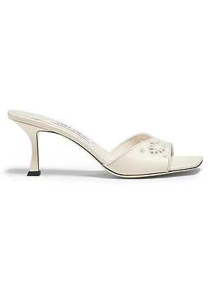 Skye 70MM Embroidered Leather Mules