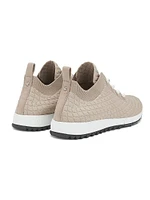 Veles Imitation Pearl-Embellished Knit Sneakers