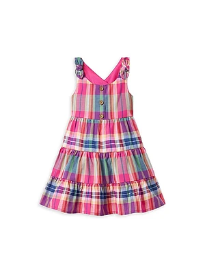 Little Girl's & Plaid Tiered Dress