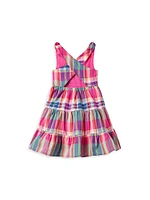 Little Girl's & Plaid Tiered Dress