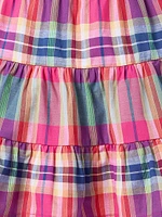 Little Girl's & Plaid Tiered Dress