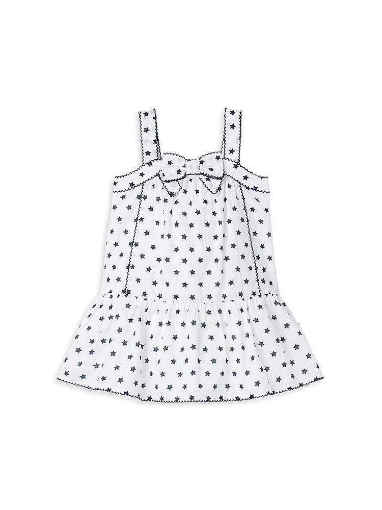 Little Girl's & Star Drop-Waist Dress