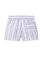 Little Boy's & Jacquard Striped Shirt Shorts Set
