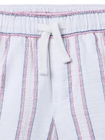 Little Boy's & Jacquard Striped Shirt Shorts Set