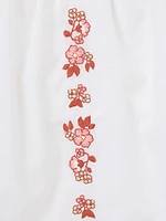 Baby Girl's Embroidered Floral Matching Set