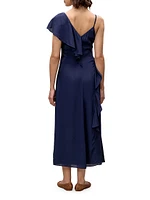 Irie Asymmetric Silk-Blend Midi-Dress