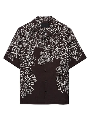 Printed Cotton Bowling Shirt