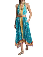 Georgina Floral Sleeveless Midi-Dress