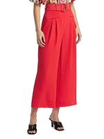 Belted High-Rise Pants