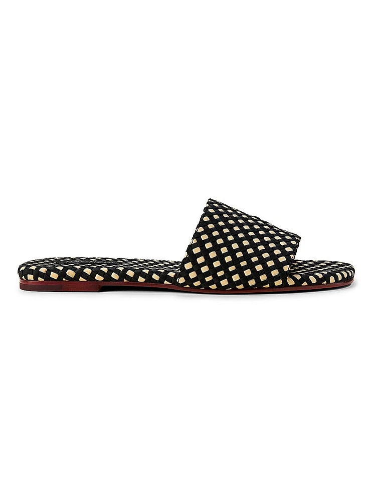 St. Barths Raffia Slide Sandals
