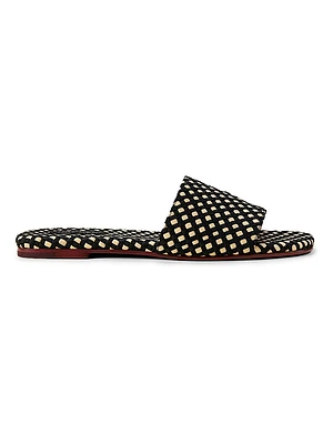 St. Barths Raffia Slide Sandals