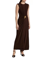 The Serena Cinched Knit Jesery Maxi Dress