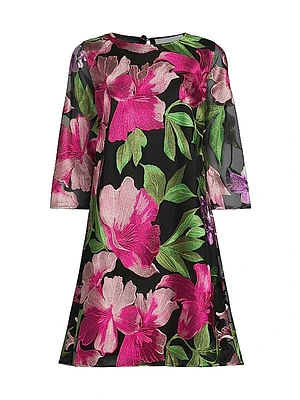 Abundant Blooms Easy Floral Embroidered Minidress