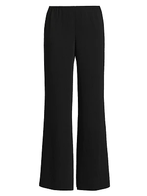 Crepe Wide-Leg Pants