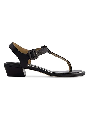 Goya Demi-Heel T-Strap Sandals