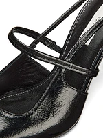90MM Leather Slingback Pumps