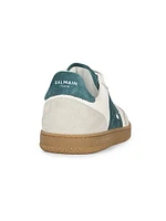 Swan Logo Leather Low-Top Sneakers