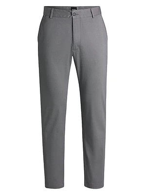 Regular-Fit Trousers Printed Stretch Cotton
