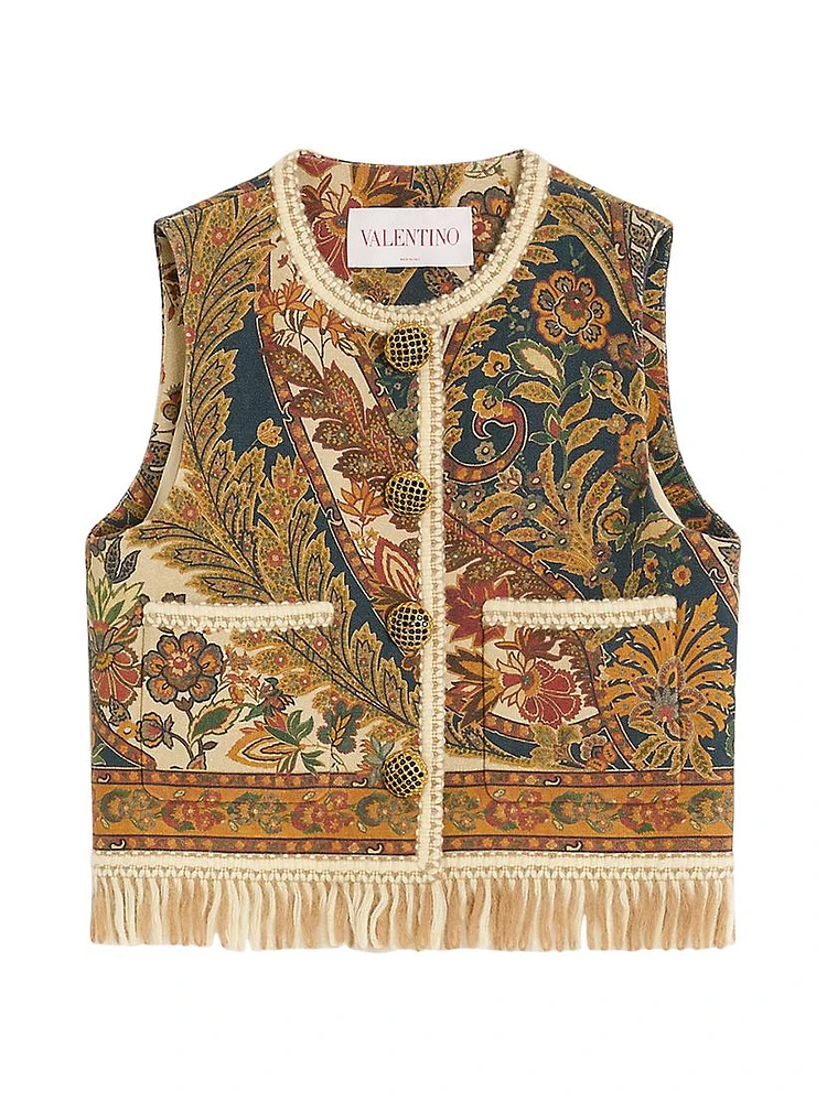 Canapone Vest with Voyage Imaginaire Paisley Print