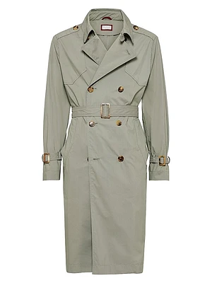 Lightweight Water Resistant Techno Cotton Unlined Trenchcoat