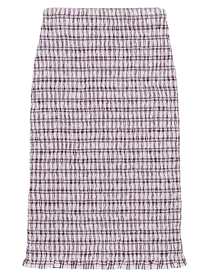 Checked Cotton Skirt