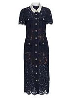 Lace Sheath Midi-Dress