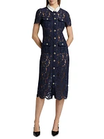 Lace Sheath Midi-Dress