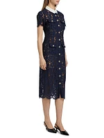 Lace Sheath Midi-Dress