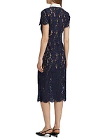 Lace Sheath Midi-Dress